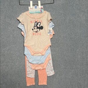 Disney Baby 5 Piece Minnie Mouse Outfit Set NWT SIZE 18m
